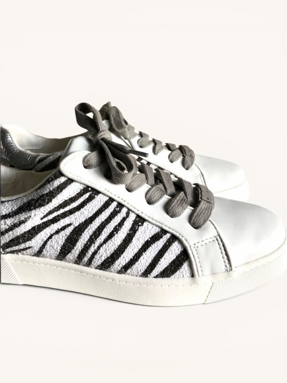 Sam Edelman Circus Devin Zebra Accent Lace Up Sneaker Tennis Shoe size 8 - Picture 5 of 15